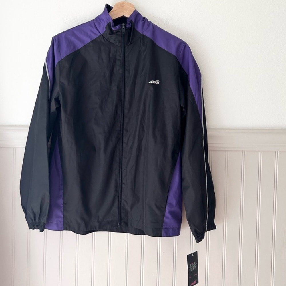 ⭐️ NEW Avia Black and Purple Windbreaker Jacket size small